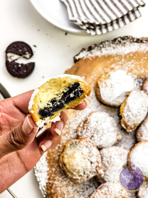 Deep Fried Oreos on White