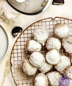 Deep Fried Oreos on Gold Marble