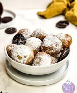 Deep Fried Oreos on Marble
