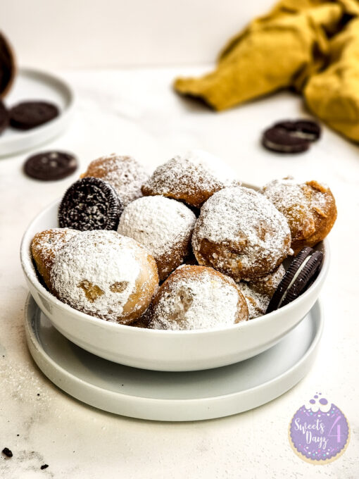 Deep Fried Oreos on Marble