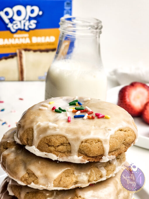 Strawberry Poptart Cookies on Marble - Image 3
