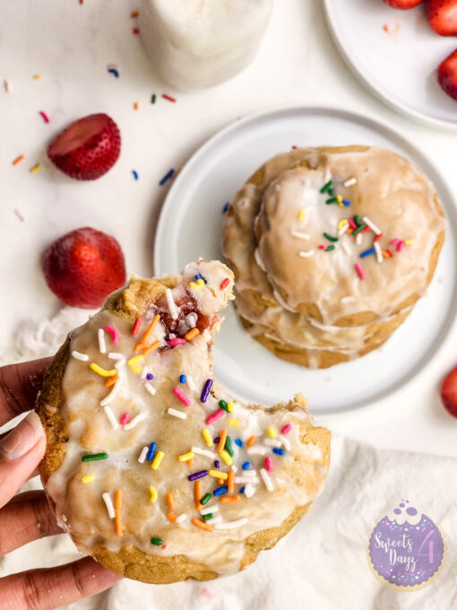 Strawberry Poptart Cookies on Marble - Image 6