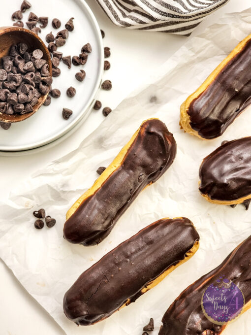 Chocolate Eclairs on White - Image 8
