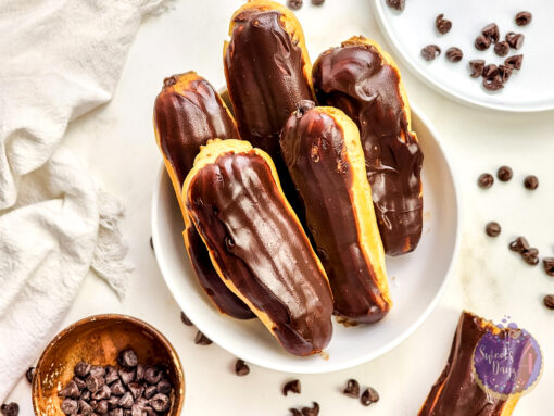 Chocolate Eclairs on Gold Marble - Image 2