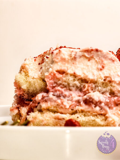 Strawberry Tiramisu on Gold Marble - Image 4