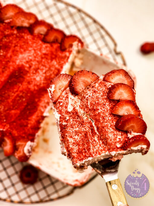 Strawberry Tiramisu on Gold Marble - Image 5