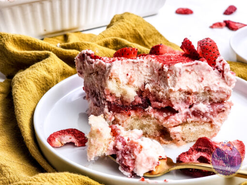 Strawberry Tiramisu on Marble - Image 4