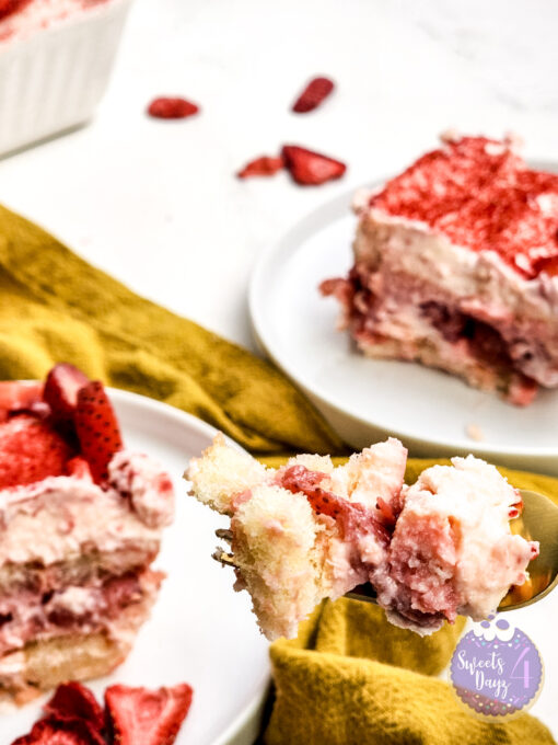 Strawberry Tiramisu on Marble - Image 5