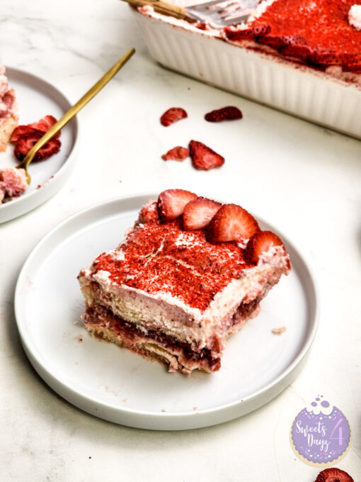 Strawberry Tiramisu on Marble - Image 7