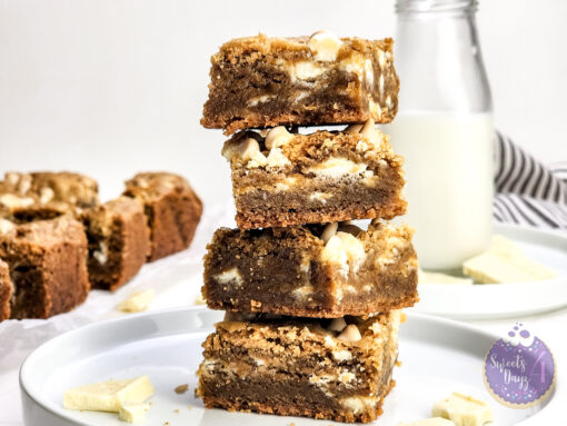 Thick White Chocolate Blondies on Rhombus - Image 4