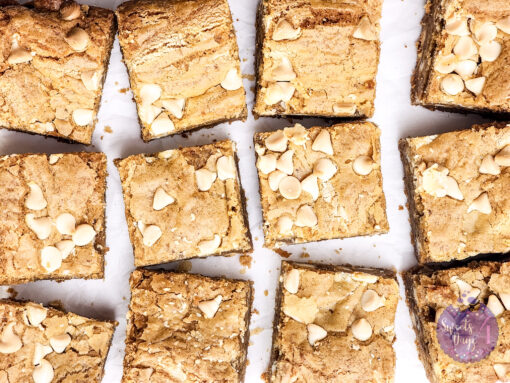 Thick White Chocolate Blondies on Rhombus - Image 6