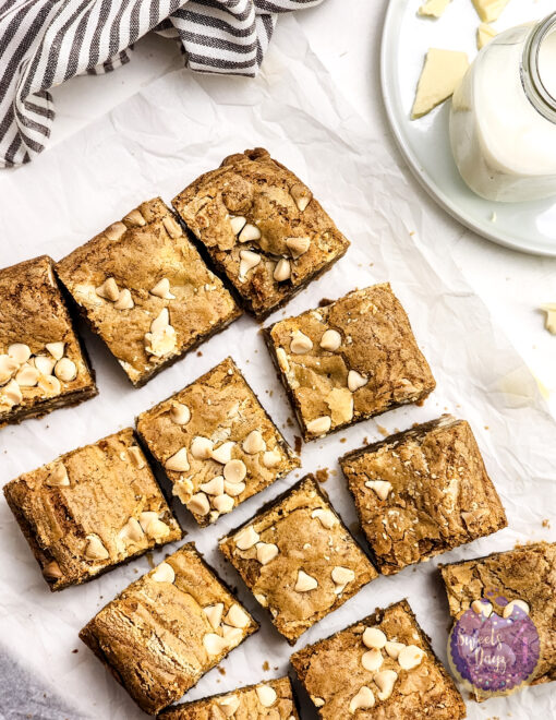 Thick White Chocolate Blondies on Rhombus - Image 8