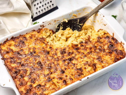 4 Cheese Mac n Cheese on Gold Marble - Image 4
