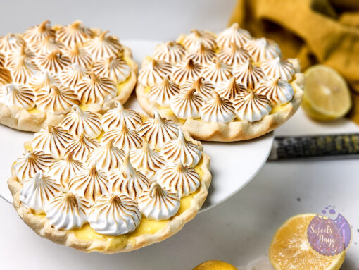Lemon Meringue Tarts on White - Image 7