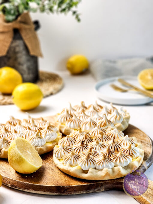 Lemon Meringue Tarts on Gold Marble - Image 2