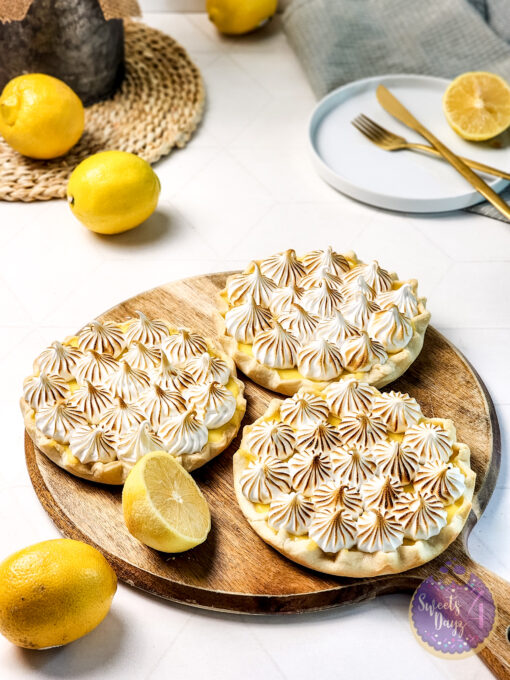 Lemon Meringue Tarts on Gold Marble - Image 5