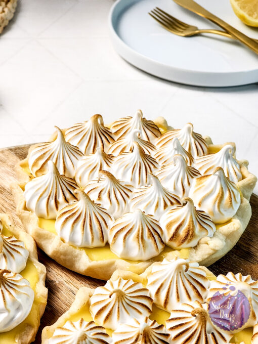 Lemon Meringue Tarts on Gold Marble - Image 6