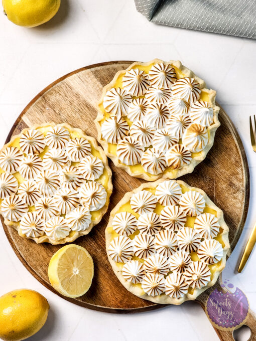 Lemon Meringue Tarts on Gold Marble - Image 8