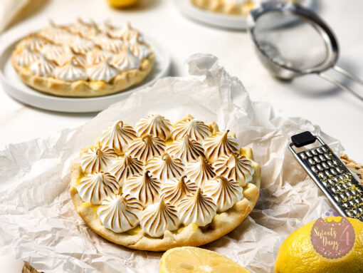 Lemon Meringue Tarts on Gold Marble - Image 3