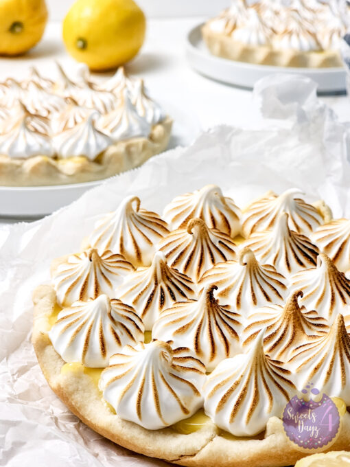 Lemon Meringue Tarts on Gold Marble - Image 4