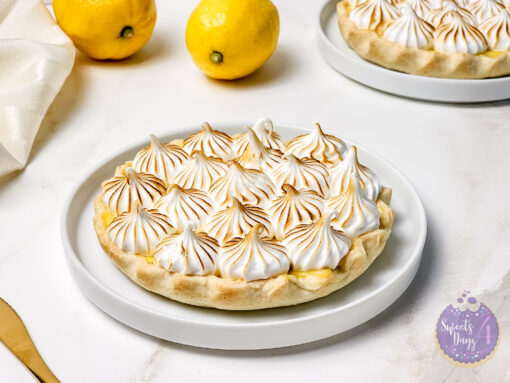 Lemon Meringue Tarts on Gold Marble - Image 5
