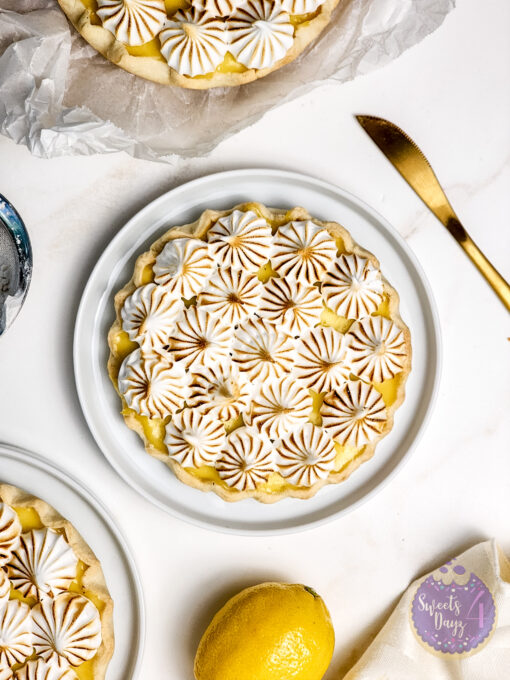 Lemon Meringue Tarts on Gold Marble - Image 6
