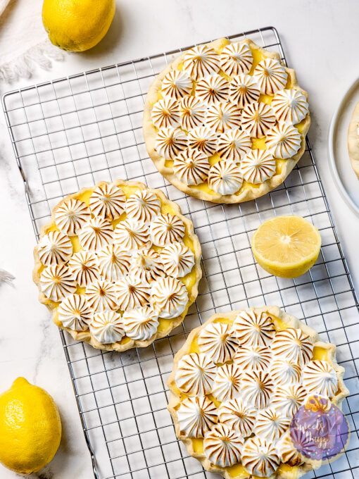 Lemon Meringue Tarts on Marble - Image 7