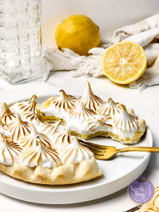 Lemon Meringue Tarts on Marble