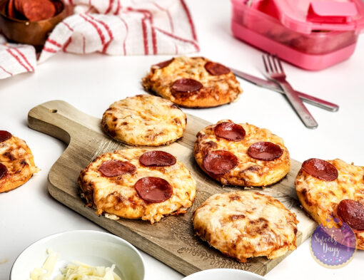 Mini Pizzas on White - Image 3