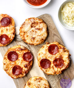 Mini Pizzas on White