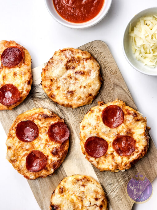 Mini Pizzas on White