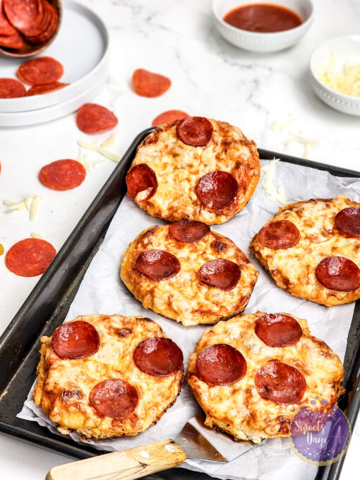 Mini Pizzas on Marble