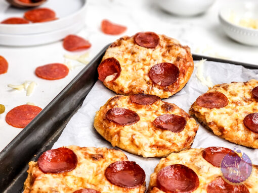 Mini Pizzas on Marble - Image 3