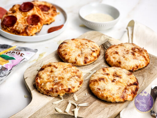 Mini Pizzas on Gold Marble - Image 4