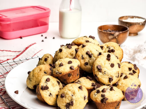 Mini Chocolate Chip Muffins on White - Image 7