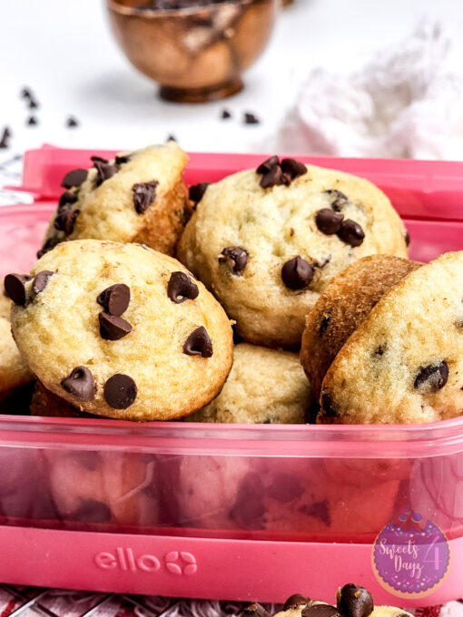 Mini Chocolate Chip Muffins on White - Image 10