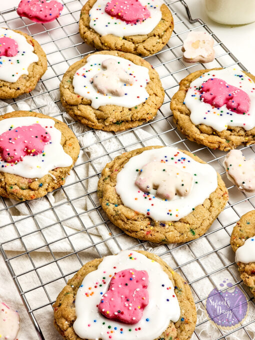Frosted Animal Cracker Cookies on White - Image 3