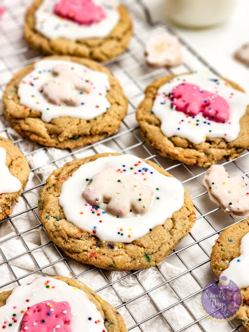 Frosted Animal Cracker Cookies on White - Image 4