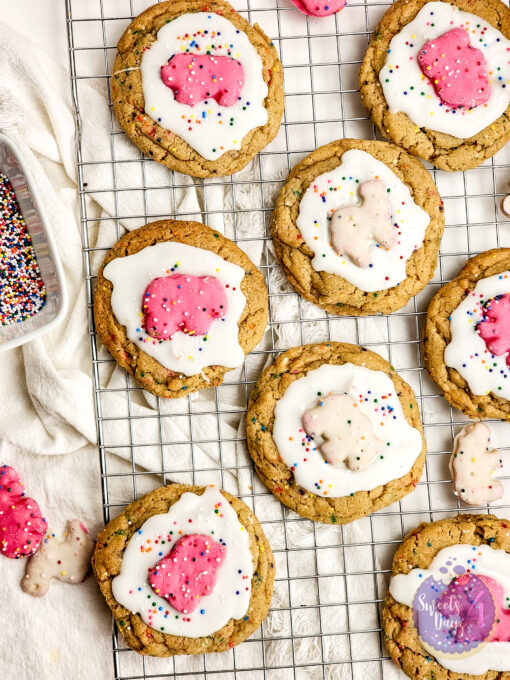 Frosted Animal Cracker Cookies on White - Image 5