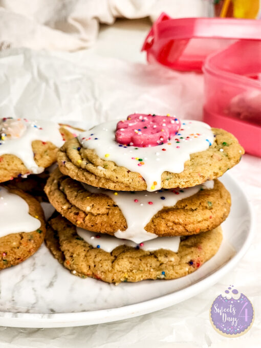 Frosted Animal Cracker Cookies on Marble - Image 2