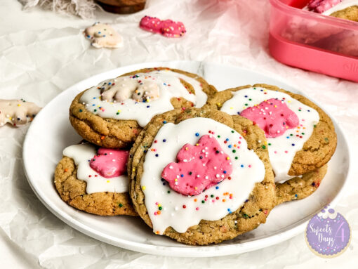 Frosted Animal Cracker Cookies on Marble - Image 4