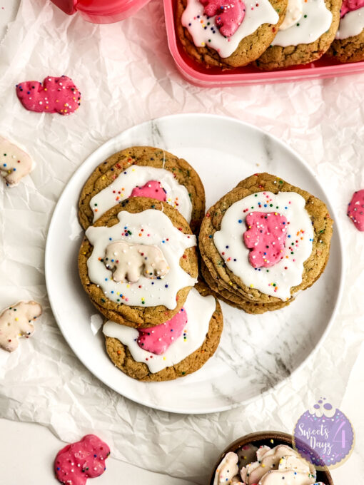 Frosted Animal Cracker Cookies on Marble - Image 6