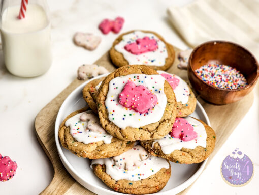 Frosted Animal Cracker Cookies on Gold Marble - Image 5