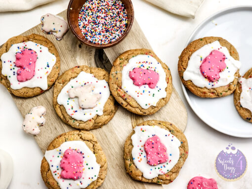Frosted Animal Cracker Cookies on Gold Marble - Image 6