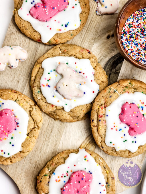 Frosted Animal Cracker Cookies on Gold Marble - Image 7