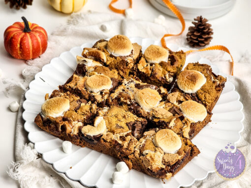 Smores Pumpkin Bars on White - Image 4