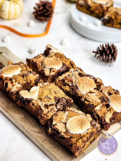 Smores Pumpkin Bars on Gold Marble - Image 2