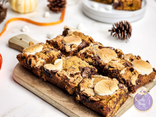 Smores Pumpkin Bars on Gold Marble - Image 3