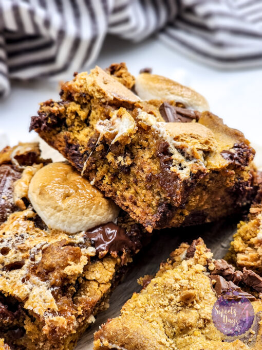 Smores Pumpkin Bars on Gold Marble - Image 6