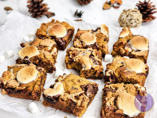 Smores Pumpkin Bars on Marble - Image 3